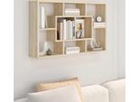 The Living Store Mensola A Muro Rovere Sonoma 85X16X52,5 Cm Materiale In Legno