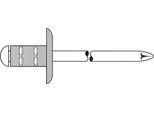 Gesipa Polygrip Rivetti Ciechi A Gambo Multiplo Alluminio/Acciaio Zincato K 16 4,8 X 17 S 250 Pz