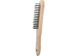 Ks Tools Spazzola Metallica Manuale In Acciaio Inox, 3 File, 290 Mm, 201.2310