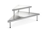 Maximex 2045030500 Maximex Massivo Duo Eckregal Silber 2 FachböDen