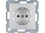 Berker 47231404 Presa Schuko S.1/B.7, Alluminio, Opaca
