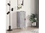 The Living Store Credenza Cemento Grigio 34,5X34X90 Cm Materiale A Base Di Legno