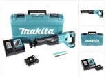 Makita Djr 186 RY1K 18 V Seghetto Diritto A Batteria In Valigetta Da Trasporto + 1X Batteria Bl 1820 2,0 Ah + Caricabatterie Rapido Dc 18 Rc