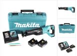 Makita Djr 186 Ryk 18 V Seghetto Diritto A Batteria In Valigetta Da Trasporto + 2X Batterie Bl 1820 2,0 Ah + Caricabatterie Rapido Dc 18 Rc