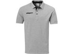 Uhlsport Calcio Essential Prime Polo Shirt Bambini Polo Grigio Nero Taglia 164
