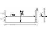 Condensatore Aria Condizionata Mahle Per Peugeot Boxer Citroen Jumper Fiat Ducato