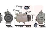 Van Wezel 1801K704 Condizionatore D'aria Compressore Pag 46 R134A Per Ford Mondeo V Station Wagon (Cf) S-Max (Cj) Galaxy (Ck) Mondeo V Hatchback (Ce)