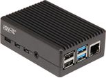 Custodia In Alluminio Raspberry Pi Joy-It Come Dissipatore Di Calore In Nero Per Il 4 B (Rb-Alucasep4+08)