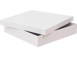 Scatola Di Cartone 33,5 X 33,5 X 6,5 Cm, Bianca, Con Coperchio, Confezione Regalo