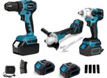 Set Trapano/Avvitatore 3 In 1 Avvitatore A Impulsi Levigatrice A Batteria