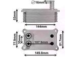 Van Wezel 18013705 Radiatore Olio Motore Per Ford Mondeo Iii Estate (Bwy) Mondeo Iii (B5Y) Mondeo Iii Notchback (B4Y)