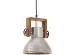 Vidaxl Lampada A Sospensione In Stile Industriale 25 W Argento Rotonda 19 Cm E27