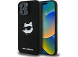 Karl Lagerfeld Klhmp16Lschpplk Iphone 16 Pro 6.3 Nero/Nero Custodia Rigida In Silicone Choupette Head Print Magsafe