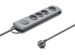 Qoltec 50163 Limitatore Di Sovratensione Grigio 4 Prese Ac 230 V 1,5 M