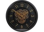 Orologio A Ingranaggi Van Manen Vincent Nero/Oro (Orologio Da Parete A Ingranaggi, Vintage, In Metallo, Con Numeri Arabi, Antico, 46X46X8Cm) 070152, Normale