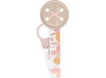 Suavinex, Catena Portaciuccio, Fascia Portaciuccio, Clip, Per Neonati +0 Mesi, Catena Portaciuccio In Tessuto, Morbida E Flessibile, Dreams Pink