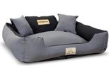 Letto Per Cani Kingdog MM43 75X65 Cm Personalizzato Estraibile Antiscivolo Grigio Scuro