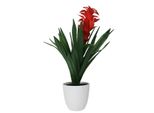Pianta Artificiale Pianta Decorativa Ananas Con Fiore Rosso Altezza Totale 56 Cm