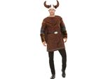 Smiffys - Set Di Costumi "Barbaro Vichingo Deluxe"" Per Uomo SM2079 (L) (Marrone)"