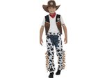 Smiffys - Costume Da "Texano"" Per Bambini SM974 (110-116) (Marrone/Nero/Bianco)"