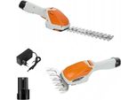 Tagliasiepi A Batteria Da 12 V, Dispositivo 2 In 1 Con 60 Minuti Di Autonomia, Lame Intercambiabili Da 14 Cm Per Le Siepi