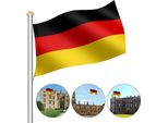 Fiqops Asta Per Bandiera In Alluminio 6,50M Incl. Cavo Incl. Germania Asta Per Bandiera Albero Bandiera Alluminio