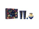 Set Di Profumi Versace Pour Femme Dylan Blue - 100 Ml Eau De Parfum + 5 Ml Miniature + 100 Ml Gel Doccia + 100 Ml Latte Corpo