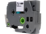 Nastro Adesivo Jetworld Nero Su Verde Brother Ricambio 18 Mm X 8 M Tze-741 (TZE741, TZ741, TZ-741, AZE741, AZE-741)