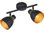 Punch Doppia Lampada Da Soffitto Nera 2Xe14 10W Rl