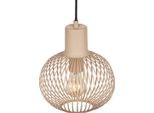 Lampada A Sospensione A Sfera In Filo Metallico Ø23Cm Color Sabbia Per Soggiorno Sala Da Pranzo Sopra Il Tavolo 1Xe27 10W Gila Trio