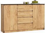 Akord Credenza 2 Ante 4 Cassetti Rovere Craft 160X40X99 Cm