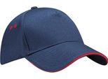 Beechfield - Cappello Da Baseball Con Visiera A Sandwich PC7033 (Taglia Unica) (Blu Scuro/Rosso)