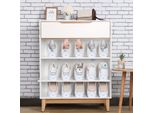 Yuenfong Set Di 10 Scaffali Regolabili Per Scarpe Impilatore Antiscivolo Per Scarpe A 3 Altezze Regolabile Organizzatore Per Scarpe (10 Pezzi, Bianco)