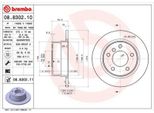 2X Brembo 08.8302.11 Disco Freno