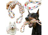 Giocattolo Da Tirare Per Cani Con Nodi, Corda Colorata, Giocattolo Da Masticare, Addestramento, Robusto, Xxl, Petjet