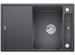 Blanco Axia Iii 45 S, Silgranit® Puradur®, Grigio Roccia, Reversibile, Incluso Tagliere In Legno