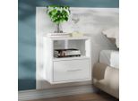 The Living Store Comodino A Parete Bianco Lucido