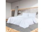 The Living Store Set Di Biancheria Da Letto Bianca 260X240 Cm In Cotone
