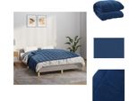 Vidaxl Coperta Pesata Blu 137X200 Cm 10 Kg Tessuto - Coperte