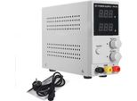 Alimentatore Da Laboratorio - Alimentatore Cc Regolabile - Uscita 0-30 V - Ingresso 220 V Ca 50 Hz - Precisione Di Visualizzazione ±0,5% - Bassa Ondulazione Residua 50 Mv - Grigio