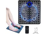 Tappetino Massaggiante Ems - Massaggiatore Elettrico Per Piedi - Portatile - Fisioterapia Ems - Ergonomico - Riduce L'affaticamento - Favorisce La Circolazione Sanguigna - Taglia Media - Nero