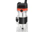 Fresatrice Elettrica Per Bordi In Legno - Fresatrice Superiore/Fresatrice Di Rifinitura - Potenza 800 W - Velocità 30.000 Giri/Min - Tensione 220 V - Dimensioni 9×8,5×20 Cm - Peso 2,2 Kg - Argento