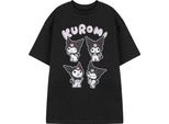 Hello Kitty - T-Shirt Da Donna A Maniche Corte NS8827 (S) (Nero)