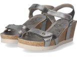 Panama Jack Sandali Da Donna/ Sandali Con Zeppa Julia Shine Argento Pelle Liscia Dimensioni: 38