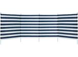 Parabrezza Attivo Recinzione Spiaggia 320X250X124 Cm Blu Blu Taglia Unica