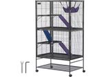 Succebuy 64,6" Gabbia In Metallo Per Furetti, 4 Livelli Critter Nation. Ideale Per Piccoli Animali Domestici, Criceti, Porcellini D'india, Cincillà, Scoiattoli, Porcospini, Conigli"