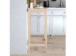The Living Store Tavolo Da Bar 50X50X110 Cm In Legno Di Pino Massiccio