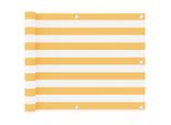 The Living Store Schermo Protettivo Per Balcone Bianco E Giallo 75X600 Cm Tessuto Oxford