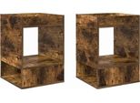 Syfax™ Tavolino 2 Pcs Rovere Fumé 40 X 40 X 56 Cm Legno Multistrato