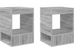 Vidaxl Tavolino 2 Pezzi Sonoma Grigio 40 X 40 X 56 Cm Materiale Ligneo